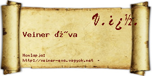 Veiner Éva névjegykártya